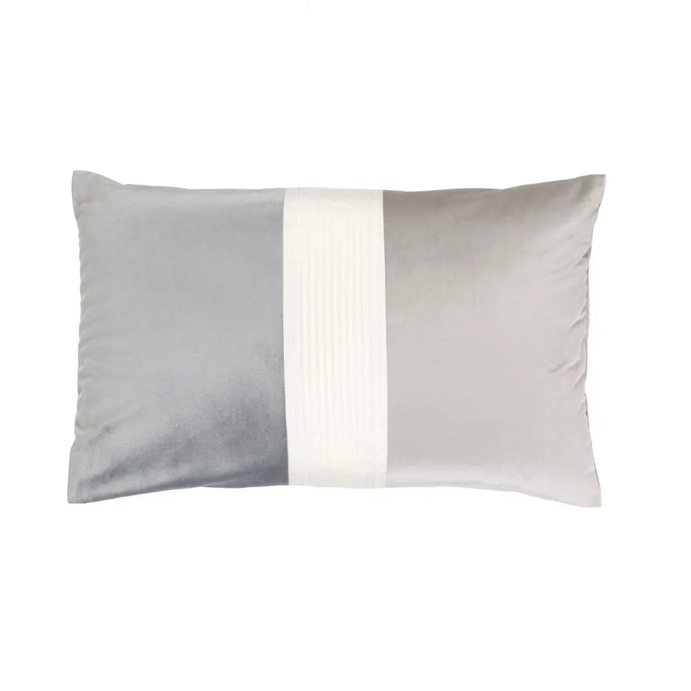 Pernă decorativă Plisse' 30×50 Avorio / Grigio